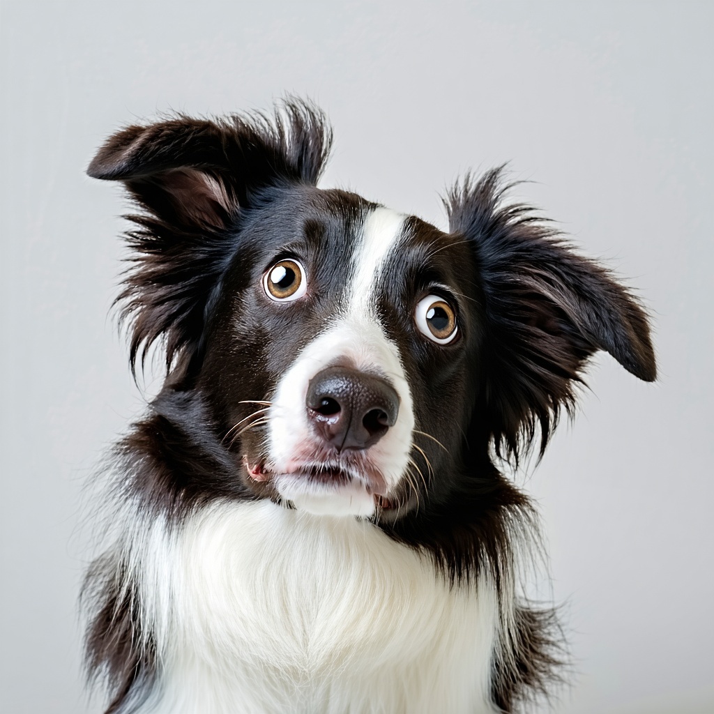 confused border collie dog head tilted-1